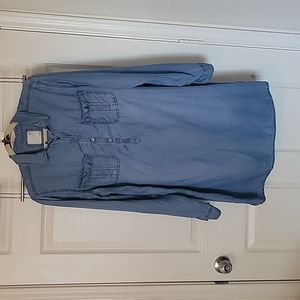 So Denim-Like Long Sleeve Shirt or Tunic Size XL Extra Large